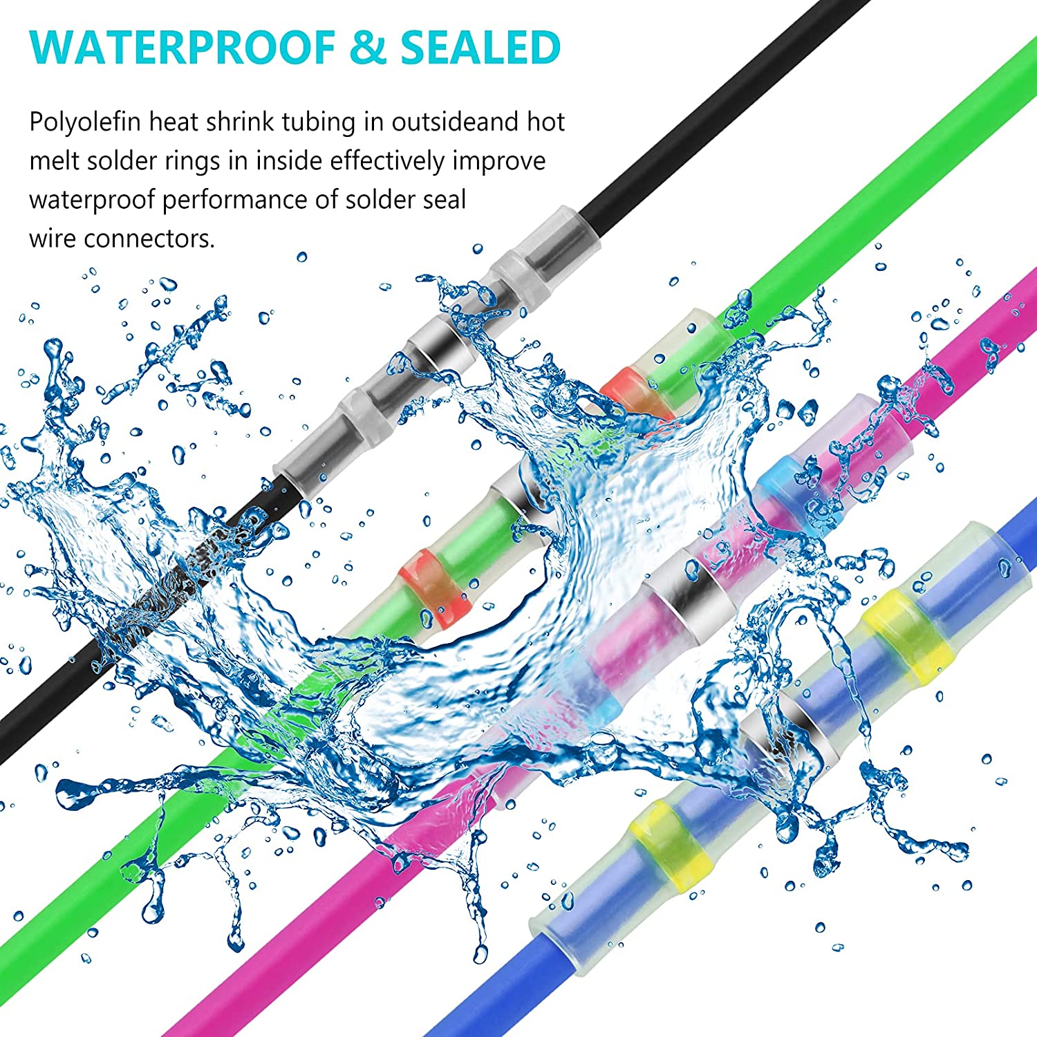 Solder Seal Wire Connectors- Heat Shrink Wire Connectors- Butt Connectors- ZOERAX Waterproof Solder Wire Connectors Kit
