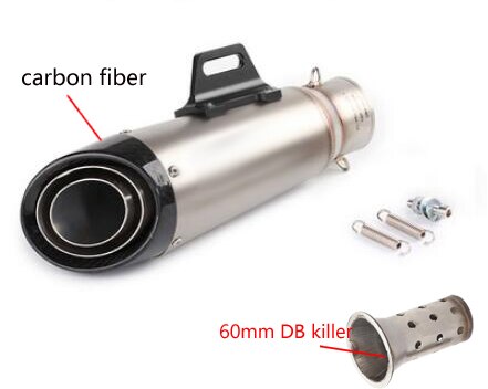 51mm 60mm Universal Motorcycle Exhaust Muffler Steel Pipe escape moto FOR gp project with DB killer gsxr 750 CBR10000 Z1000