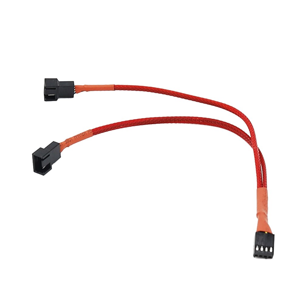 27Cm 4 Pin Pwm Splitter Kabel 4Pin Pwm Vrouwelijke 3/4 Pin Pwm Adapter Kabel Voor Computer Cpu Case fan Mouwen Adapter Power Kabel: Rood
