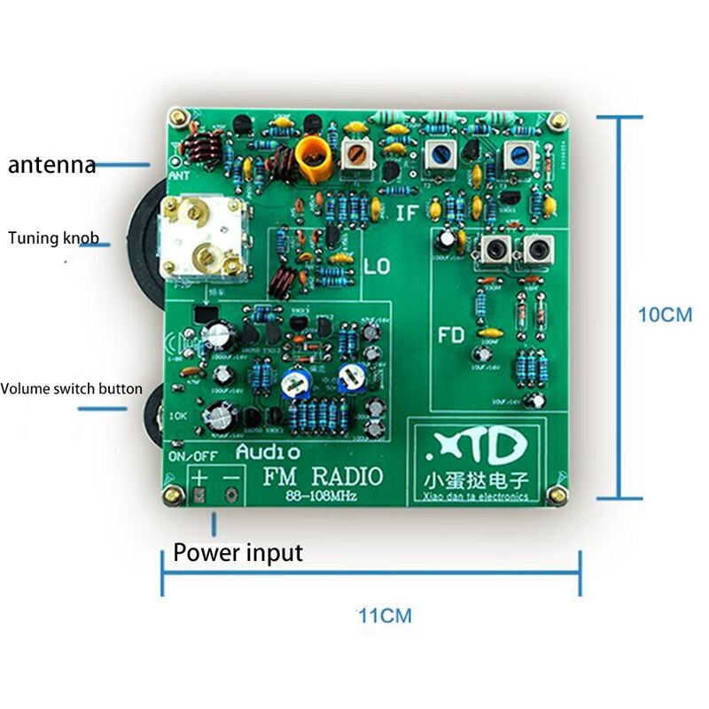 DIY KIT 88-108Mhz FM Radio Kit FM Radio DIY Radio Receiver Kit Fully Discrete