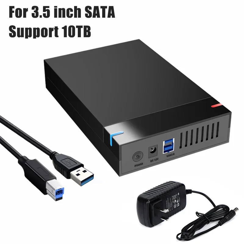 3.5 -tums hårddiskhölje usb 3.0 to sata iii extern hårddiskläsare 10tb- hårddiskar höghastighetsadapter för bärbar dator