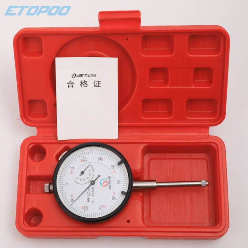 High precision Wanmu brand 0-10mm/0-30mm Dial Indicator Gauge Meter Precise Resolution 0.01mm Concentricity Test