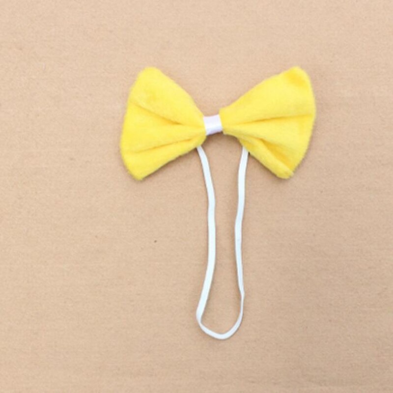 Kleurrijke Dier Strikje Handgemaakte Tijger Luipaard Giraffe Print Ties Kids Kinderen Prestaties Props Party Dress Up Decor: Yellow