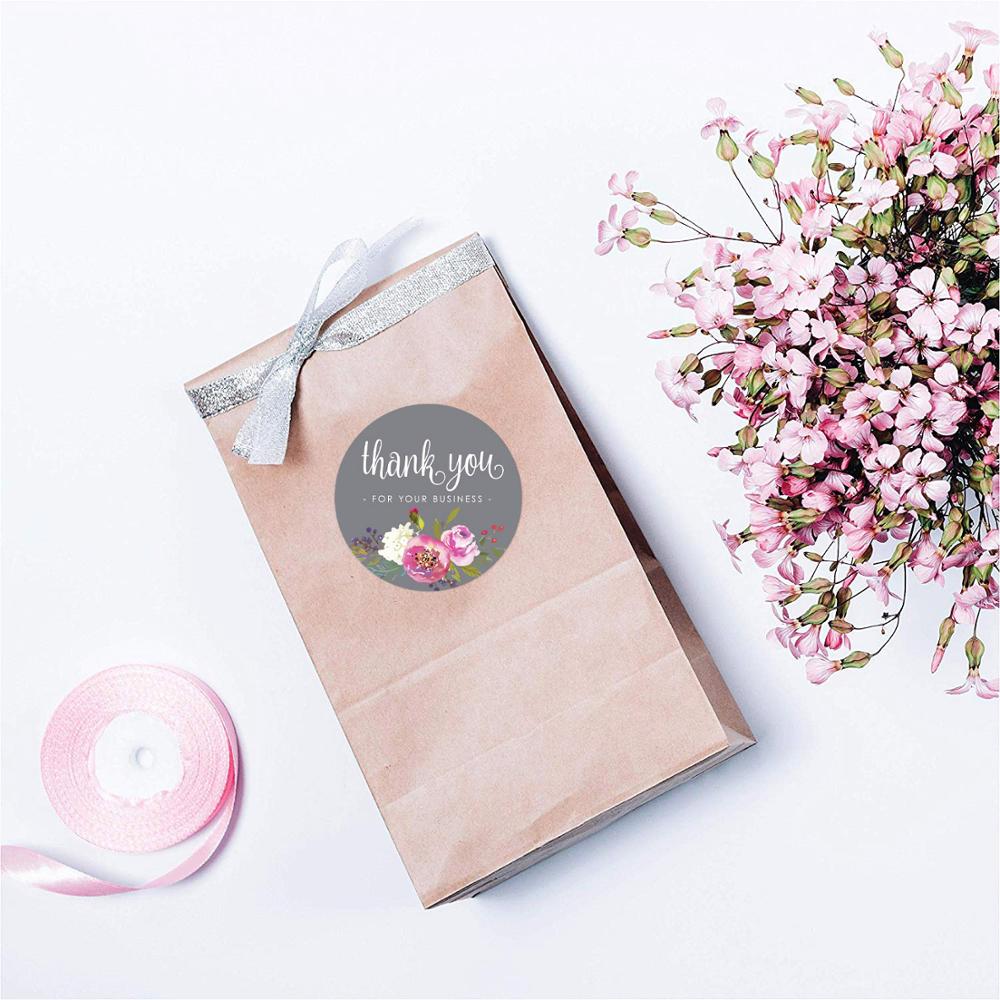 100-500Pcs Kraft Paper Self Made Sticker Met Liefde Plakboek Envelop En Verpakking Sticker Manual Maken Briefpapier label