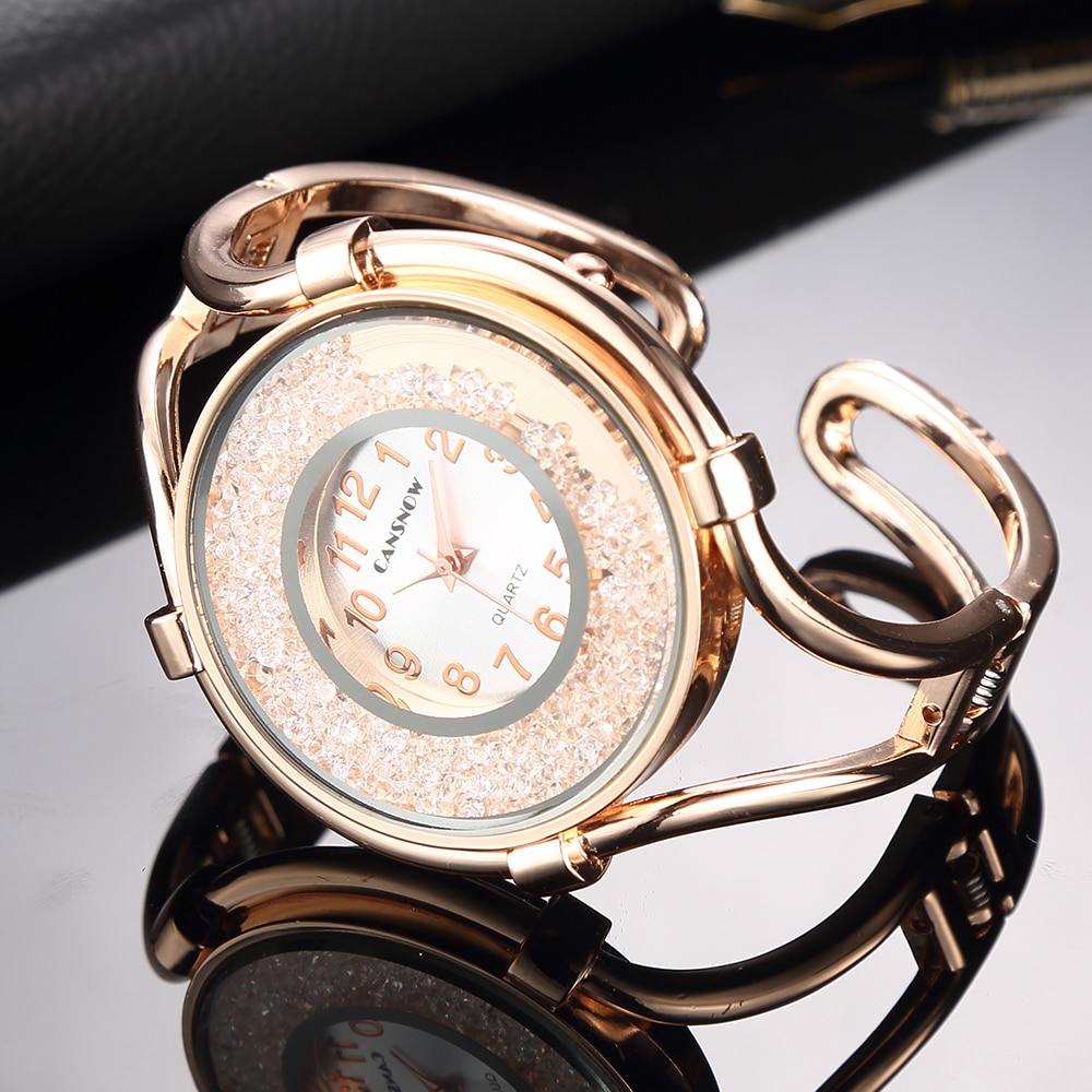 Bayan kol saati top mærke luksus guld kvinder krystal ure afslappet damer armbånd armbåndsur kvindelige ur reloj mujer