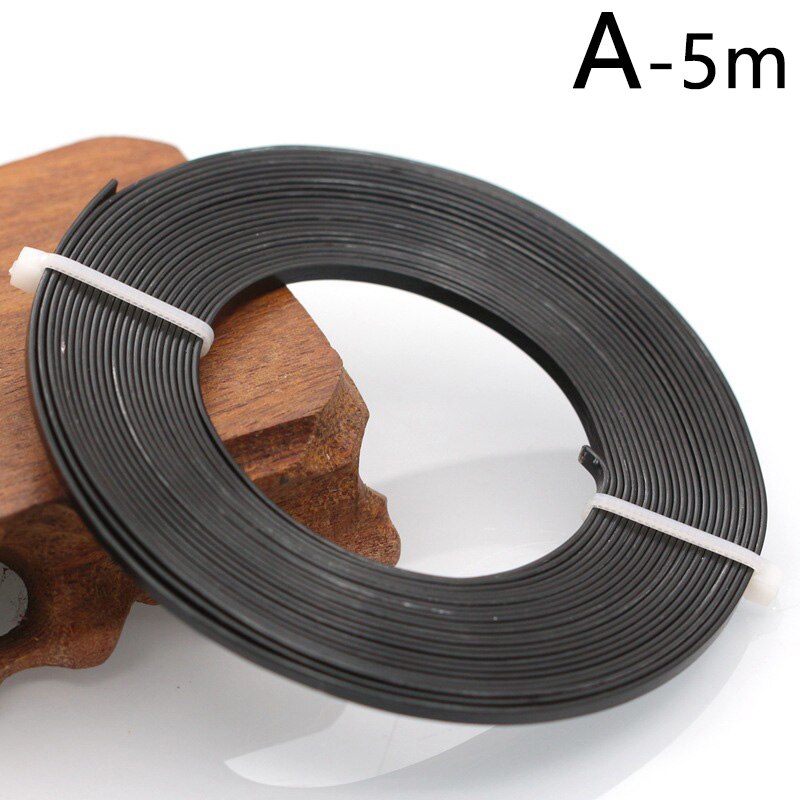 5 Meter 3Mm Platte Anadized Kleur Plated Aluminium Draad Voor Sieraden Maken Armband Craft Diy Accessoires Levert: A