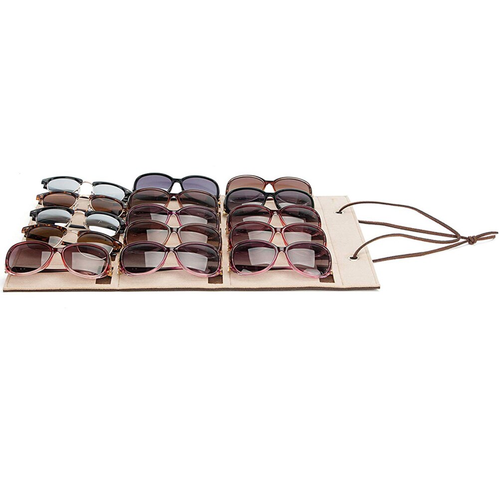 Ca glasögon solglasögon förvaring display organisator för 15 glasögon för väggdörr