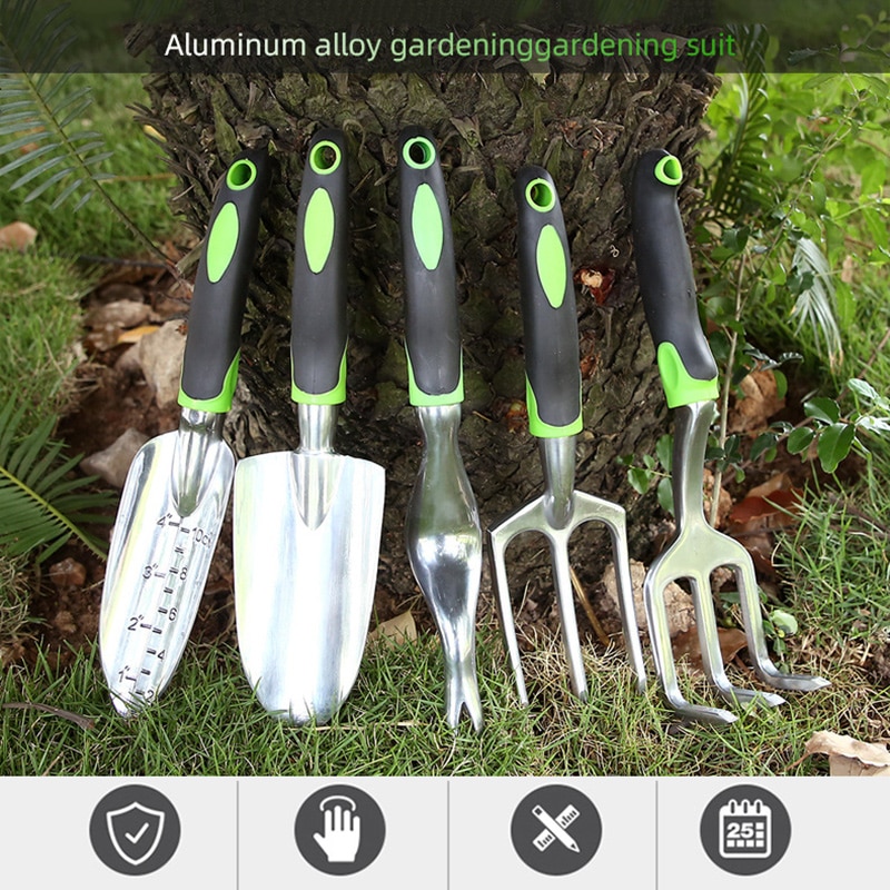 Spot Hand Weeding Tools Alluminum Alloy Fork Shovel Rake Weeder Transplanting Digging Tools Garden Planting Tools QP2