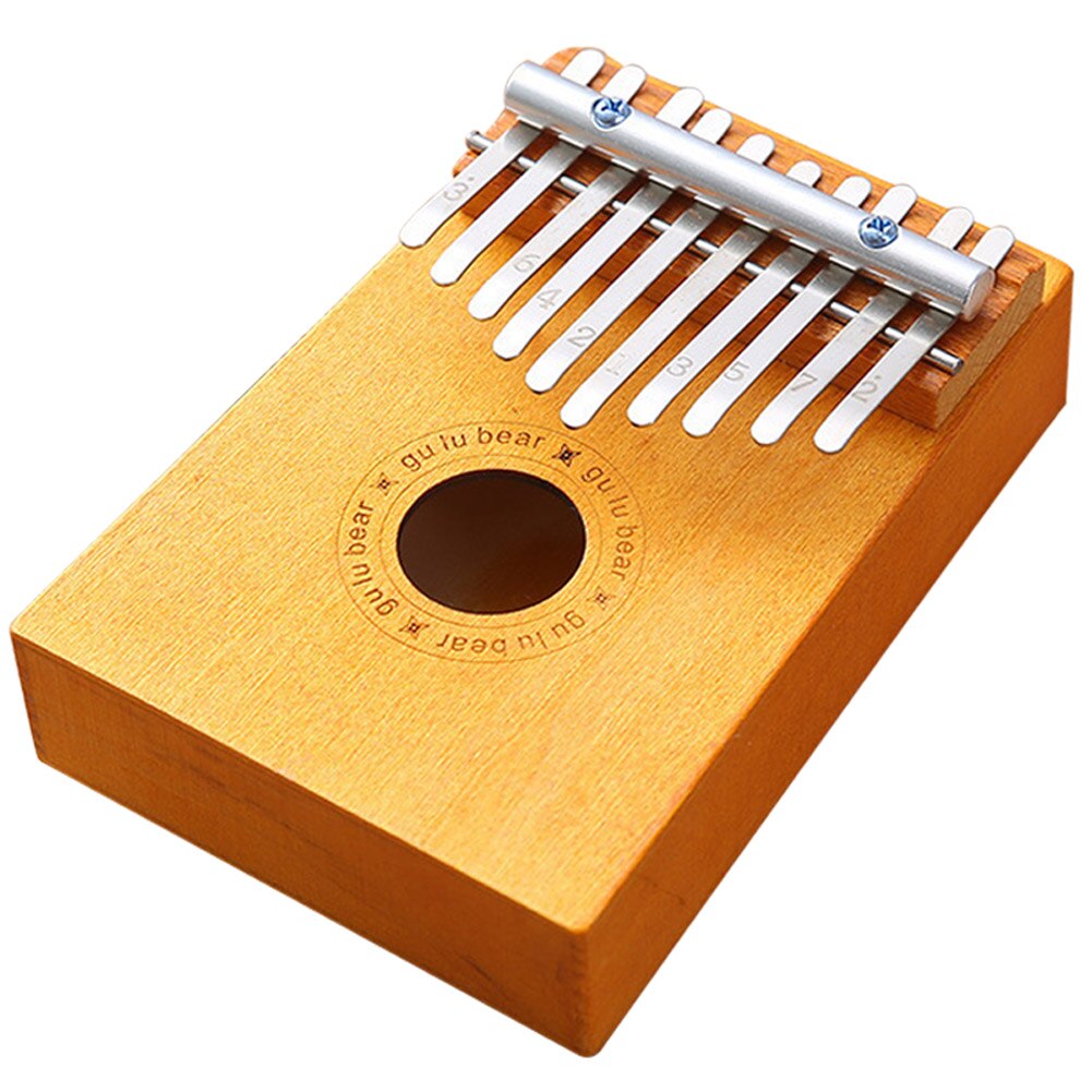 Kalimba 10 Tasten Daumenklavier - Massives Mahagoni - Tragbares Fingerklavier: Default Title