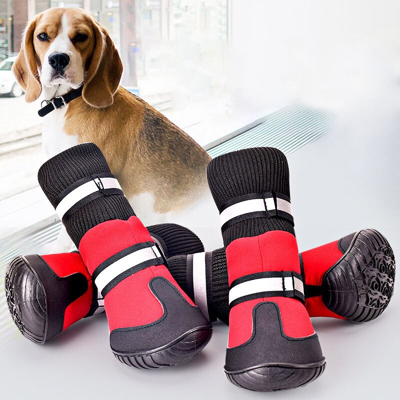 Hond Schoenen Winter Super Warm 4 stks/set Hond Laarzen Katoen Anti Slip S/M/L Schoenen Voor kleine Huisdier Product Waterdicht