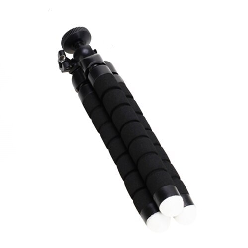 Flexibele Spons Octopus Mini Statief Met Bluetooth Remote Shutter Voor Iphone Mini Camera Statief Telefoon Houder Clip Stand: Only Black Tripod