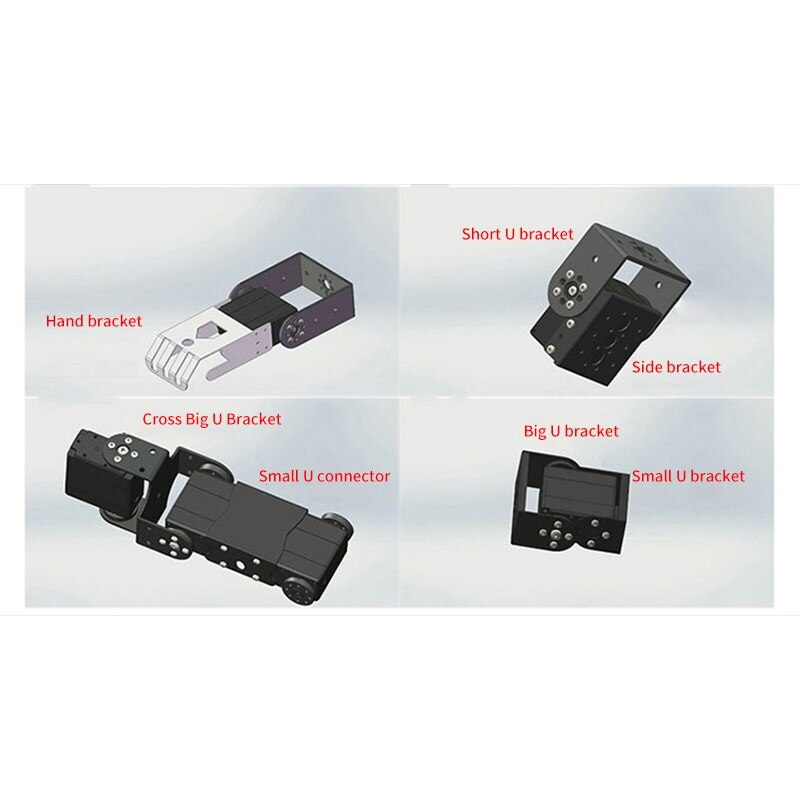 Multifunctional 25T Arm Disc Mechanical Robot Bracket Steering Gear Pan Servo Mount Set for Gimbal RC Car Boat MG995 MG996R