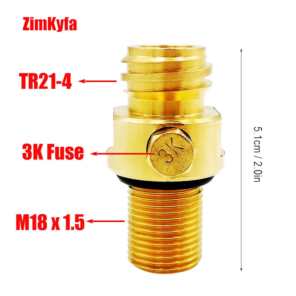 Sodastream Refillable CO2 Pin Valve M18*1.5 Input to TR21-4 Output for CO2 Carbonator Cylinder Tank