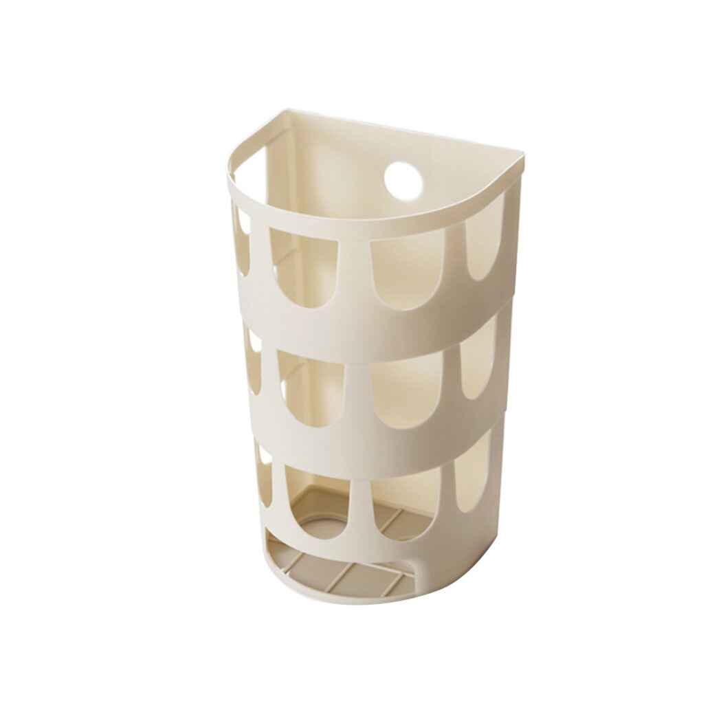 Vægmonteret affaldsposer bakke opbevaringsboks multifunktionelle plastposer holder rack køkken bordservice diverse arrangør: Nr. .2