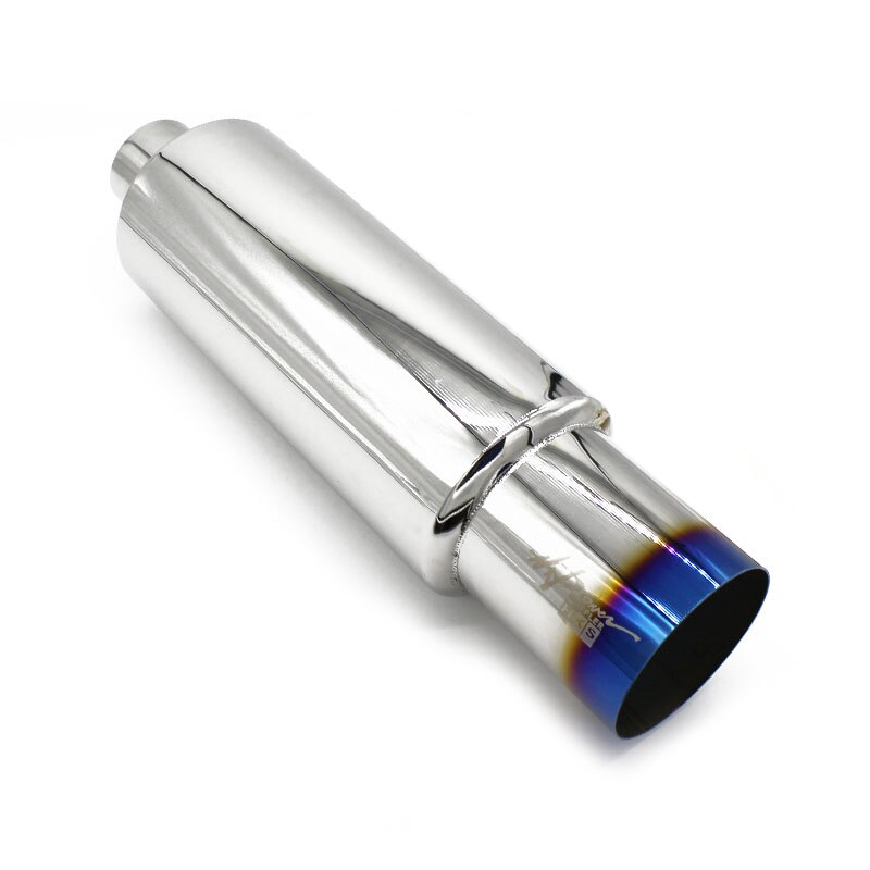 exhaust pipe mufflers tail universal stainless steel Exhaust Systems racing Mufflers 2.5&quot;To 4&quot;63mm-100mm: Toasted blue