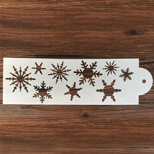 Sneeuwvlok Cake Kant Stencil Diy Gelaagdheid Muur Plakboek Journal Kleuring Embossing Bakken Tools Decor Schilderen Template Herbruikbare