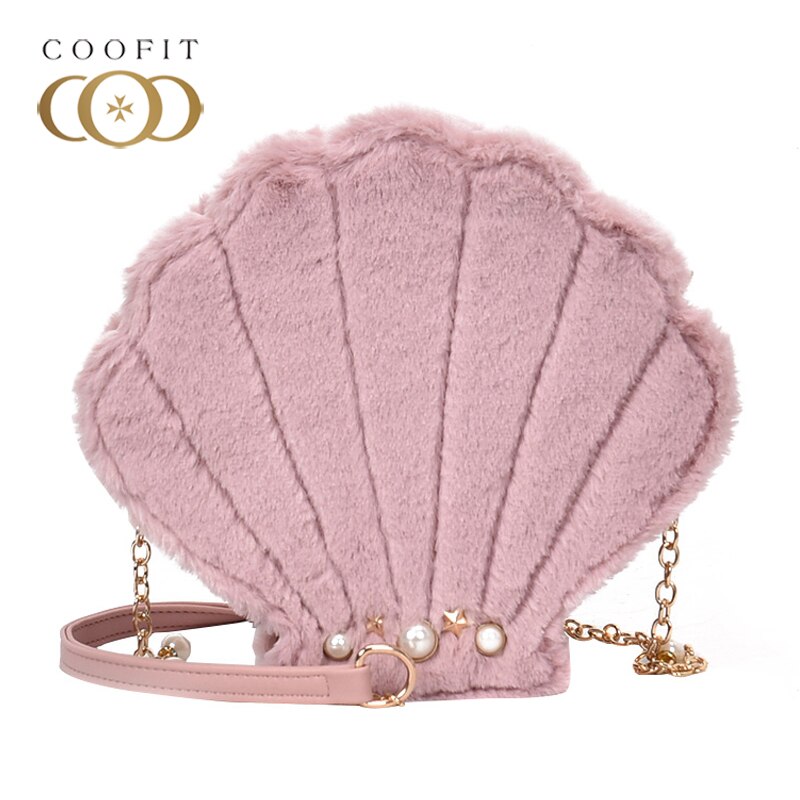 Coofit Sveglio Della Peluche Sacchetto di Velluto di Cuoio DELL&#39;UNITÀ di elaborazione Lolita Mini Crossbody Donne Messenger Borse Mare Borsette Forma di Lusso Della Ragazza Divertente Flap 2018