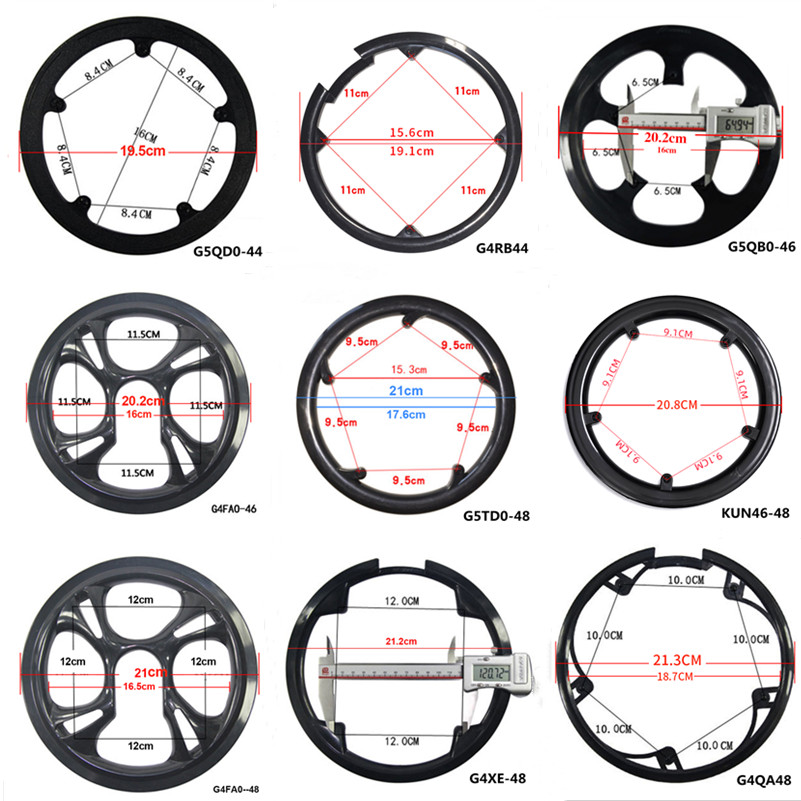 MTB Road Fahrrad Kettenrad Schutz Kurbelgarnitur Kurbel Schutzfolie Fahrrad Kette Rad Ring Schutzhülle 32 42 44 46 48 50 52T