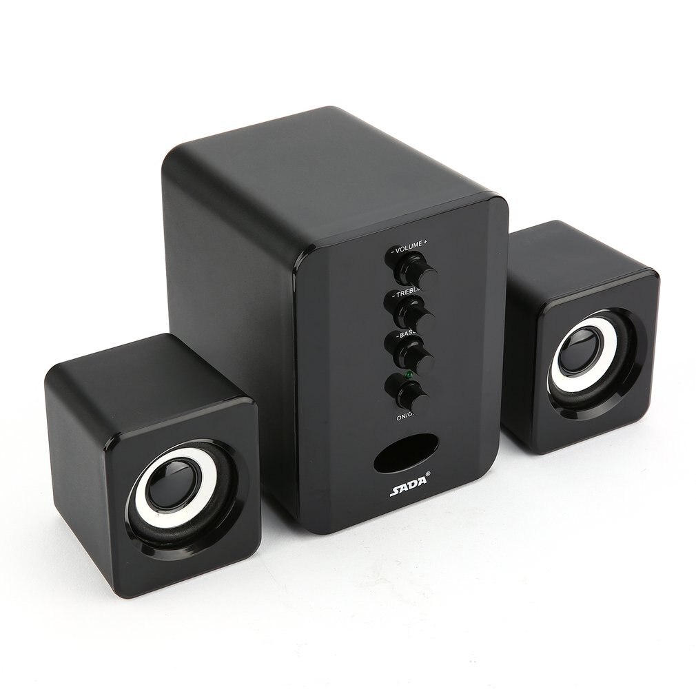 SADA D-202 USB Wired Combination Speakers Computer Speakers Bass Stereo Music Player Subwoofer Sound Box for PC Smart Phones