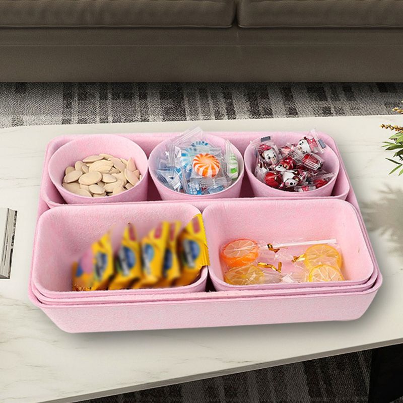 8 In 1 Felt Office Drawer Organizer Trays Drawers Organizers Bins Dividers Case 449C