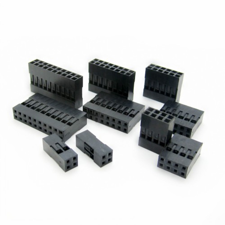 2.54mm Dupont Connector 2.54 mm Single / Dual Row Plastic Shell Plug 1P 2P 3P 4P 5P 6P 7P 8P 9P 10P 12P 14P 16P 18P 20P