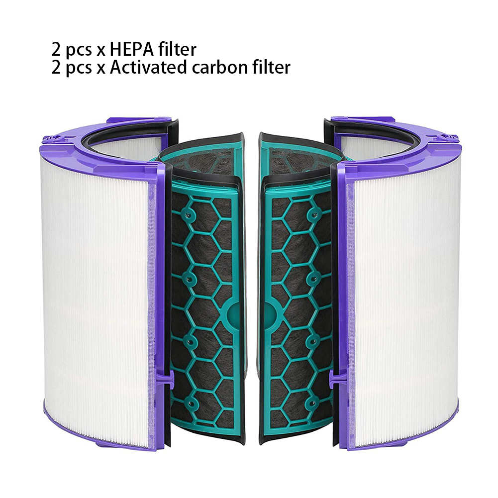 Purificador de ar de carbono ativado reutilizável, 4 pçs/set, durável, fácil, limpeza, conjunto de filtro doméstico para dyson tp04 tp05 hp04 hp05 dp04