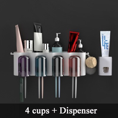Badkamer Accessoires Tandenborstelhouder Badkamer Decor Tandpasta Dispenser Badkamer Organizer Accessoires Set Met Cup: A Toothbrush Holder
