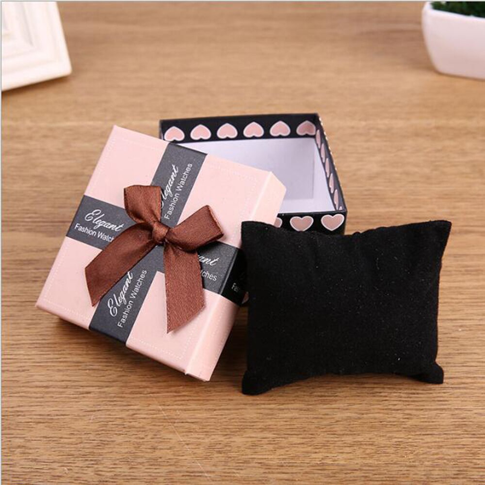Exquisite Watch Box Jewelry Holder Display Box Case Storage Case For Bracelet Bangle Jewelry Watch Box Decor: Pink