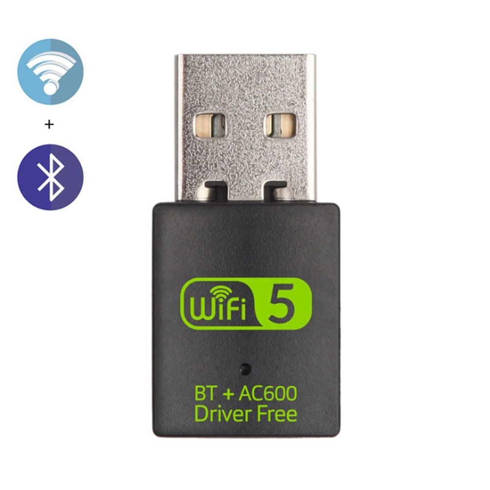 600Mbps USB WiFi Bluetooth Adapter Dual Band 2.4/5Ghz Wireless Externe Empfänger Mini WiFi Dongle für PC/Laptop/Desktop