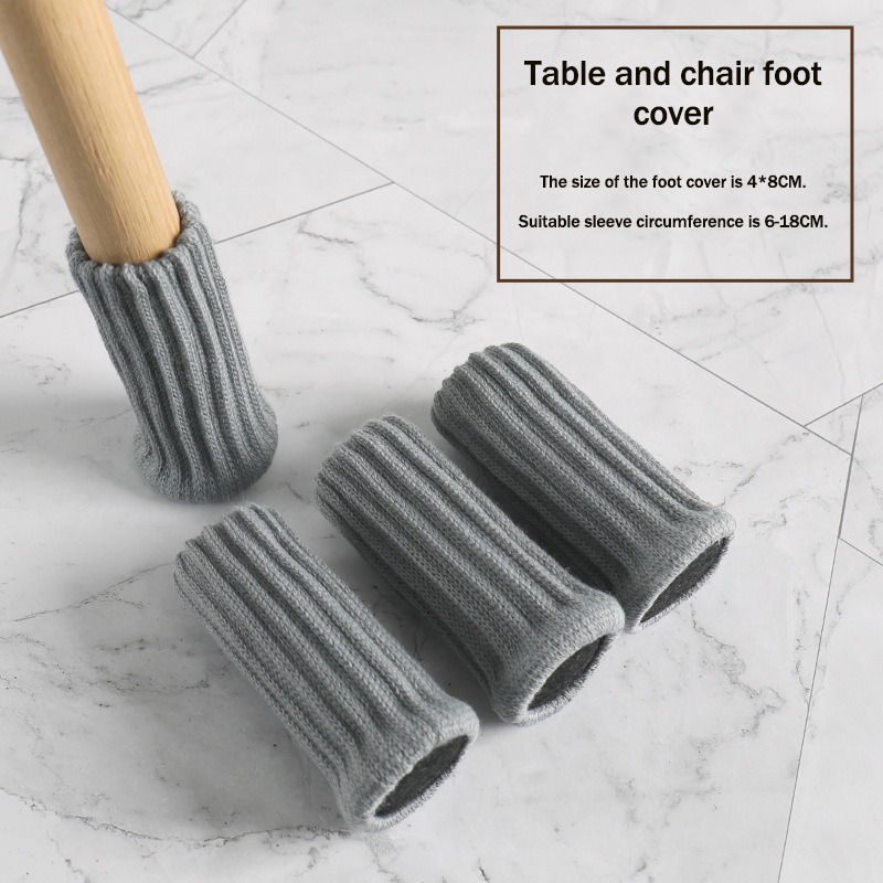 24 stuks meubelvoeten gebreide beschermers stoelpoten vloer antislipkussens tafelpoten sokken voor vloerbeschermers stoelkussens hoezen: Bruin
