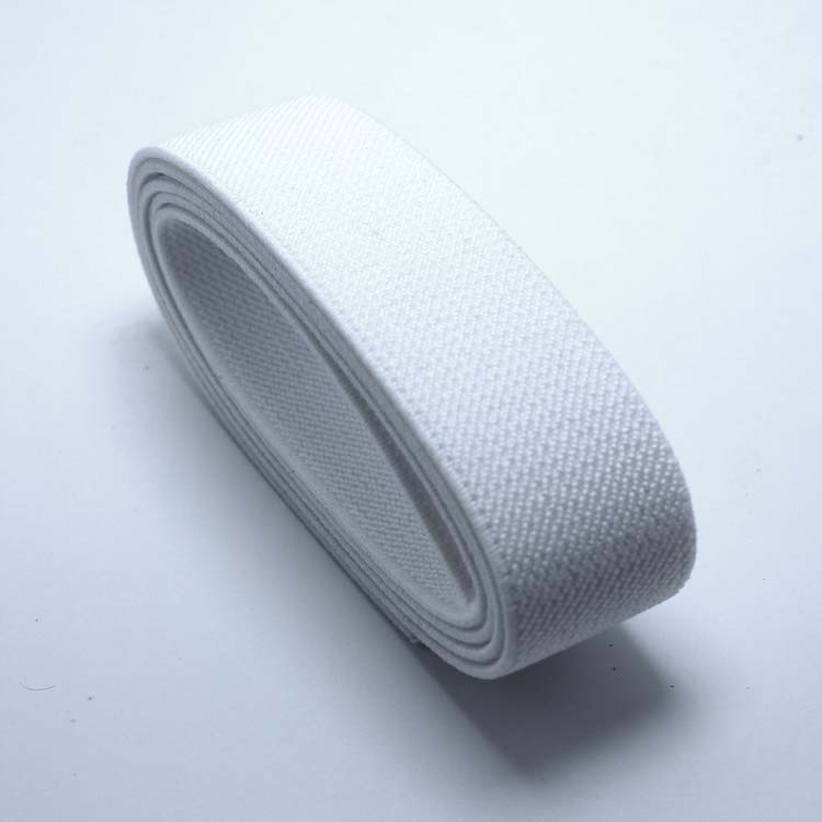 Cinturón de falda de pantalones duraderos de de 2CM de ancho/accesorios de ropa de costura/banda elástica/banda de goma: white