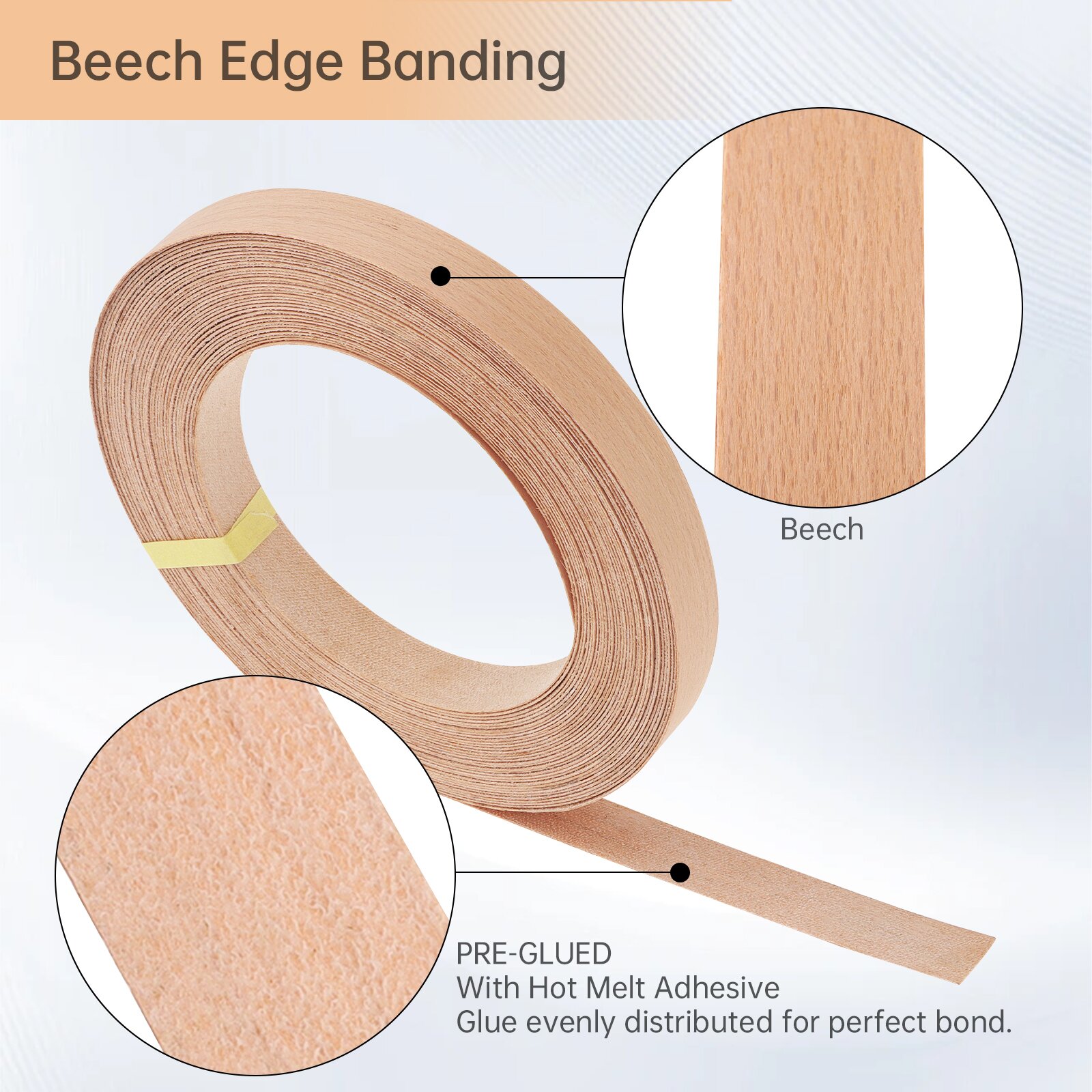 15M Decorative PVC Edge Strip Banding Adhesive Furniture Cabinet Wood Surface Table Edging Tape Furniture Accessories