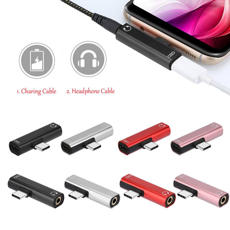 Metalen 2 In 1 Audio Adapter Opladen Connector Voor Iphone Xr X 1112 Pro Max Type C Naar 3.5Mm audio Aux Hoofdtelefoon Jack Kabel Adapte