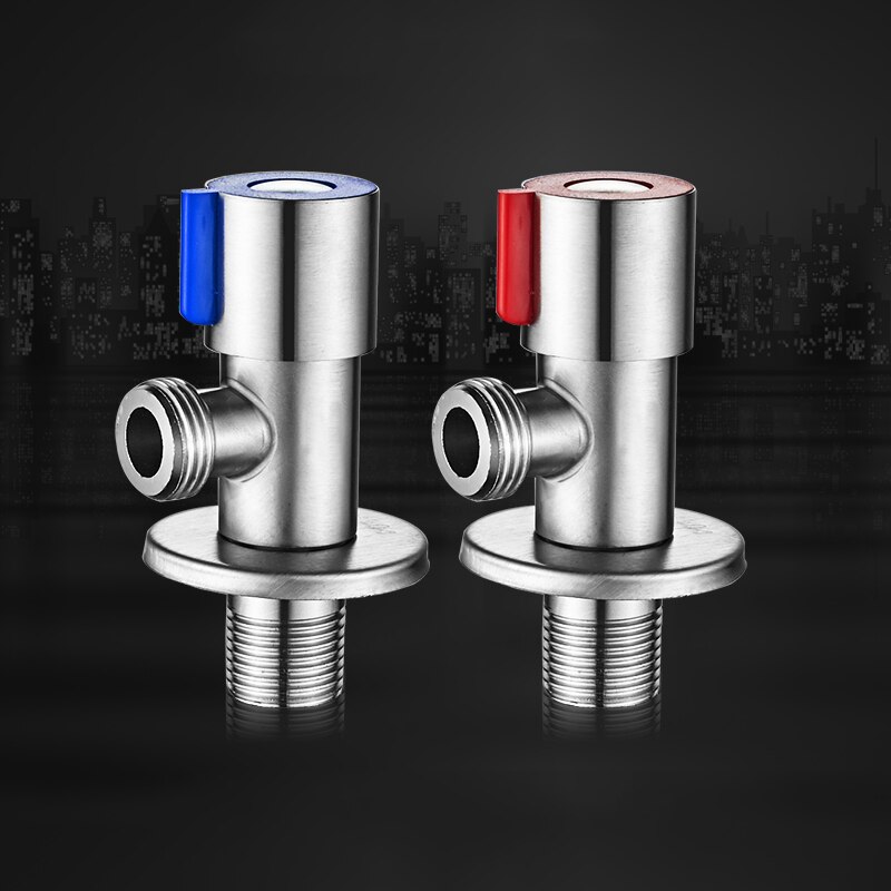 Angle Valve Stainless Steel Cold Water Triangle Valve G1/2 Thread Filling Valve Toilet Sink Water Heater Bathroom Accessorie