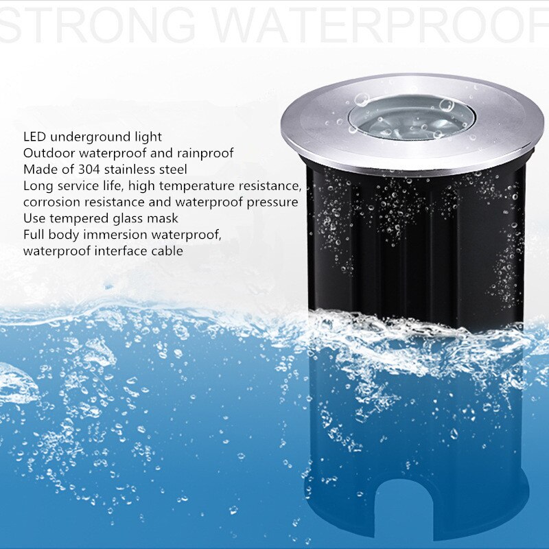 Ip68 led vedenalainen valo maanalainen lamppu led kansi valot puutarhavalo mini led spotti 12v vedenpitävä upotettu ulkona led spotti