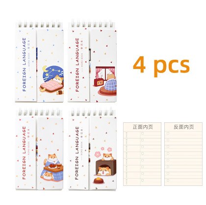 4pcs/lot School Stationery Mini Words Book Vocabulary Notebook language learning memory book small wordbook