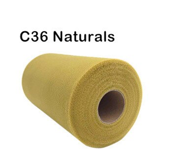 Tissu Tutu bobine de Tulle coloré 6 pouces x 100 Yards, jupe Tutu, nœud pour fête de mariage, artisanat: naturals C36