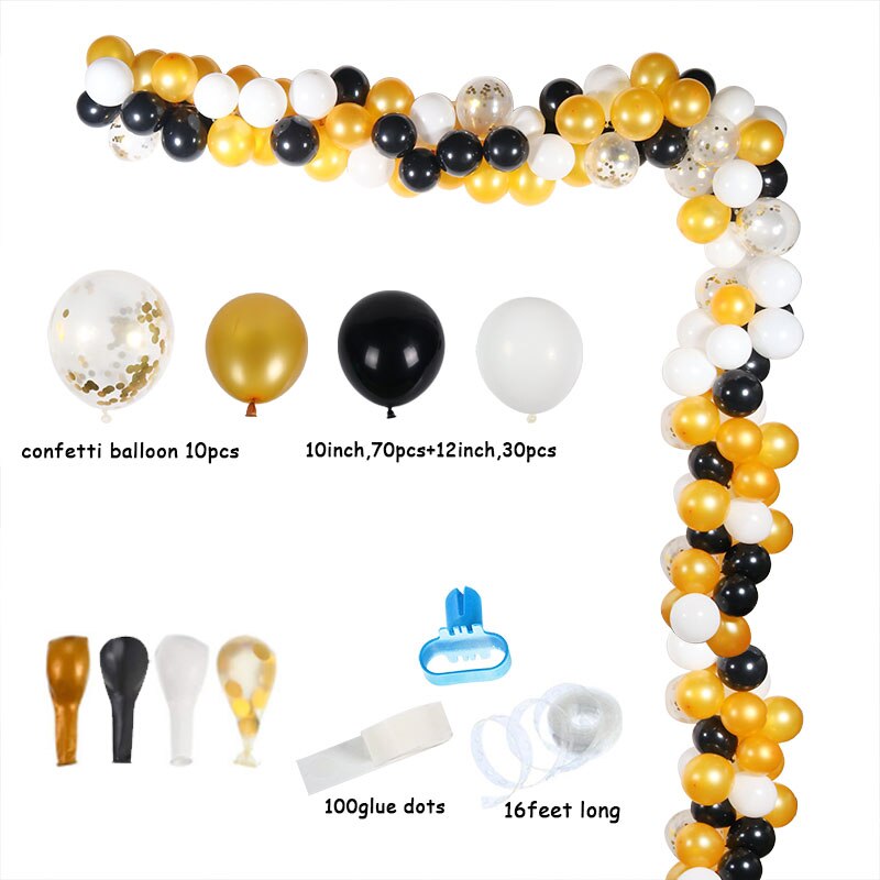 113Pcs Multicolor Ballonnen Guirlande Boog Kit Confetti Latex Ballon Verjaardag Bruiloft Baby Shower Anniversary Party Decoratie: 113pcs balloon D
