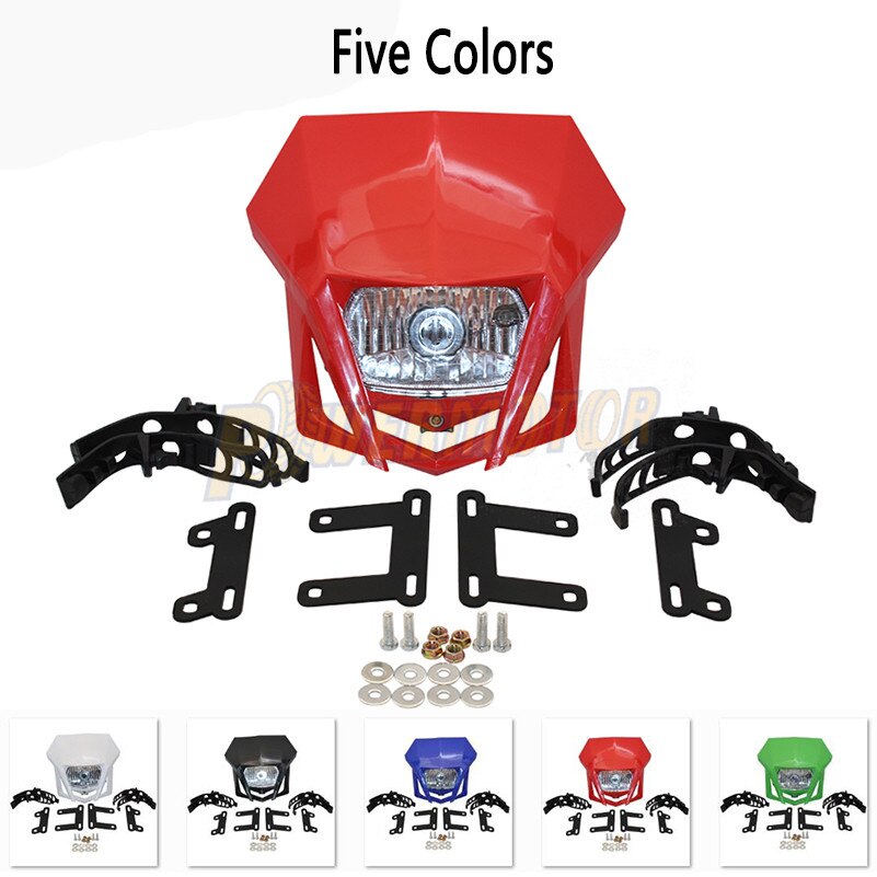 Motorrad Scheinwerfer Verkleidung Universal- Dual Sport Motorrad Scheinwerfer Schmutz Fahrrad Kopf Lampe Moto-Cross für HONDA XR CRF 150 230