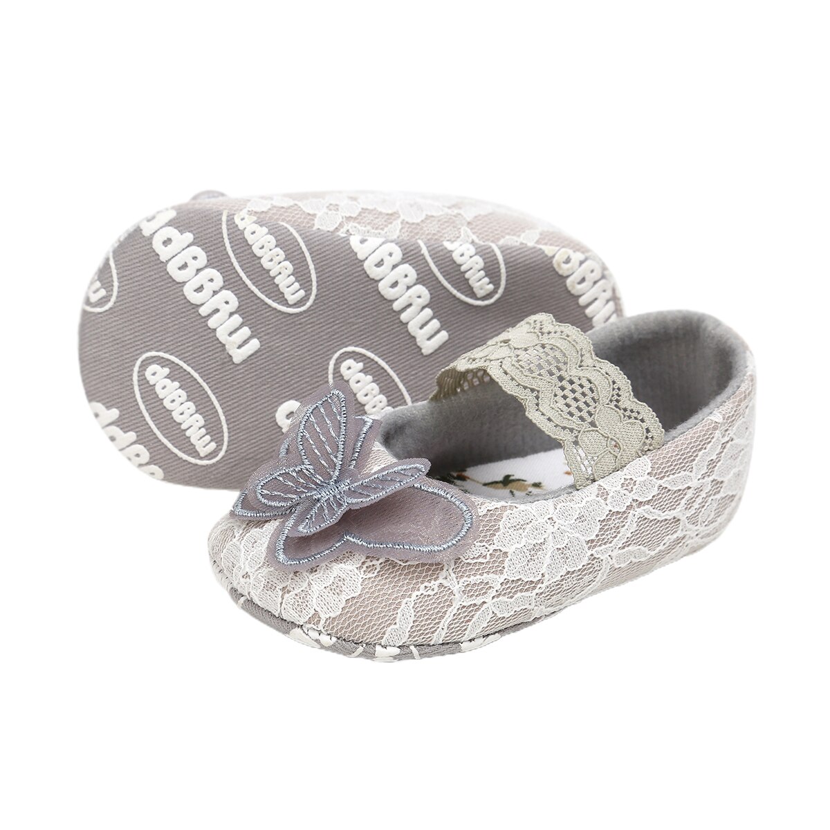 Vlinder babymeisjes prinsessenjurk schoenen zachte zool schattige vlinder wieg schoenen antislip peuter eerste loopschoenen