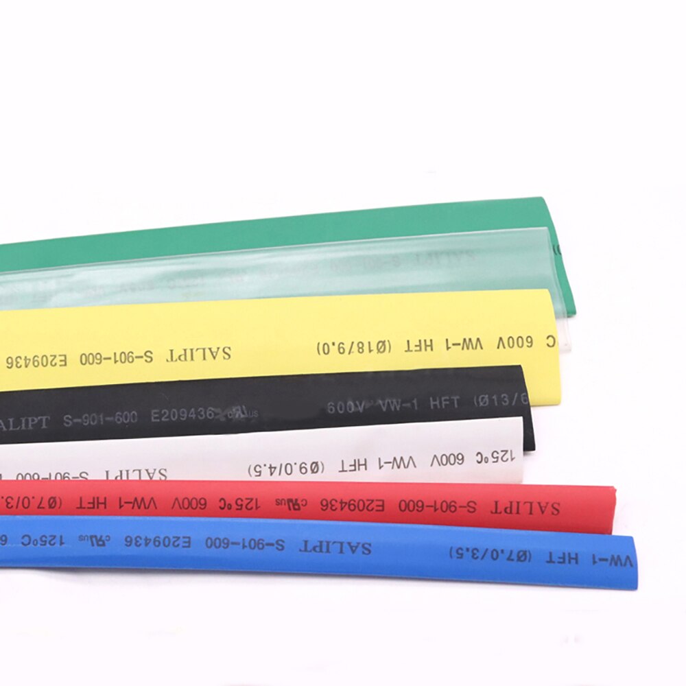 5meters 10mm PE Heat Shrink Tubing 2:1 Heat Shrinkable Tubes Electrical Wire Sleeve white/red/green/blue/Transparent/yellow