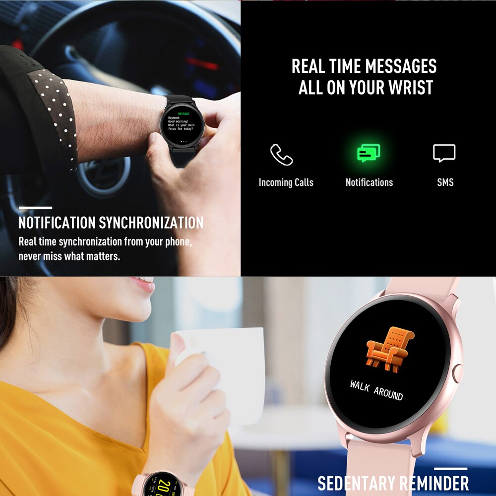 Smart Watch With Heart Rate Monitor Men Sport Smartwatch Message Reminder Sport Fitness Tracker For Android IOS Xiaomi