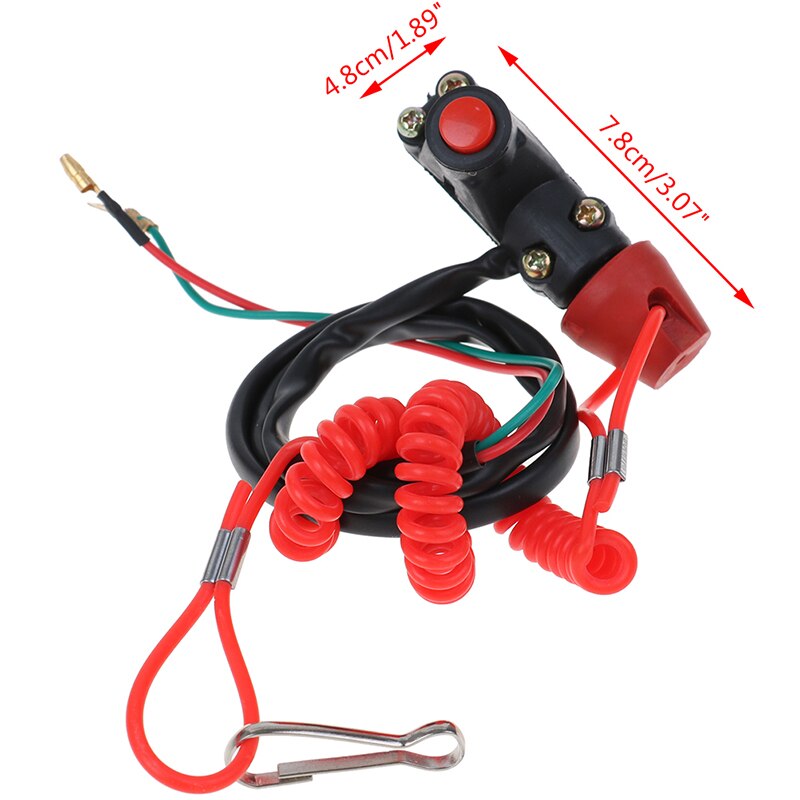Barco a motor de emergência kill stop interruptor externo corte fora do interruptor de segurança cordão para cordão de amarração proteger