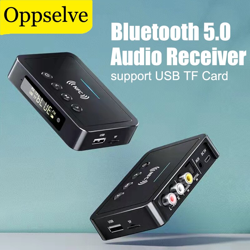 Wireless Audio Receiver Transmitter Bluethooth 5.0 Adapter Remote Control For Headphone Speaker Amplifier RCA Optical Receiver