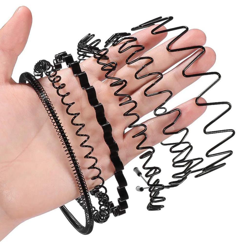 Diadema ondulada de Metal para hombre, horquillas para el pelo, accesorio para el pelo, bandanas para lavar la cara, accesorios para el cabello