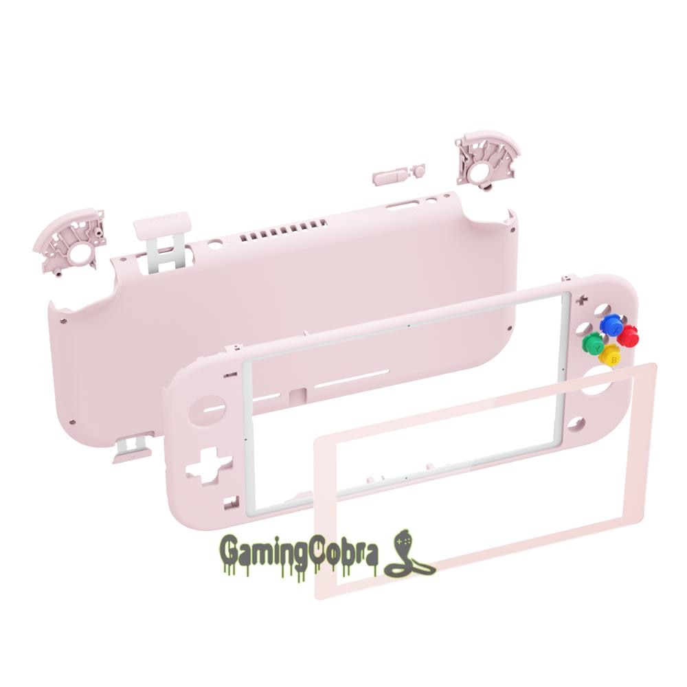 Soft Touch Sakura Roze Diy Vervanging Shell Behuizing Case Cover Met Screen Protector Voor Ns Schakelaar Lite