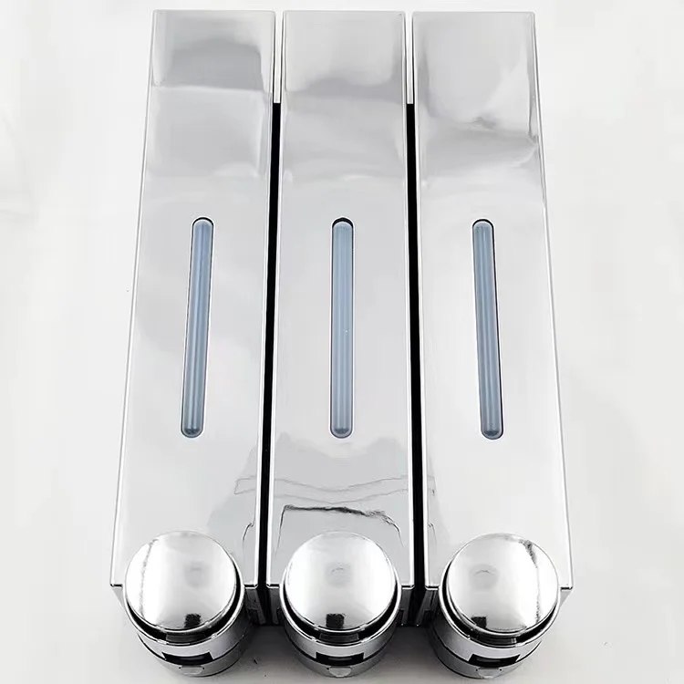 Soap Dispenser Hotel Kitchen Bathroom Manual Wall-mounted Soap Dispenser Shower Gel Shampoo Press Liquid Soap And accessories: Dark Grey