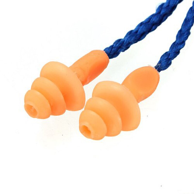 de 5 uds. De tapones de silicona con cable blando auténtico para los oídos, reducción de ruido, tapones para los oídos de árbol de Navidad, orejeras protectoras DC88