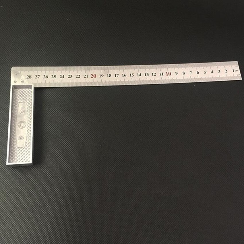 200/300mm length Triangle Ruler 90 Degree Square Thick Stainless Steel Triangular rule Woodworking tool measurement and drawing