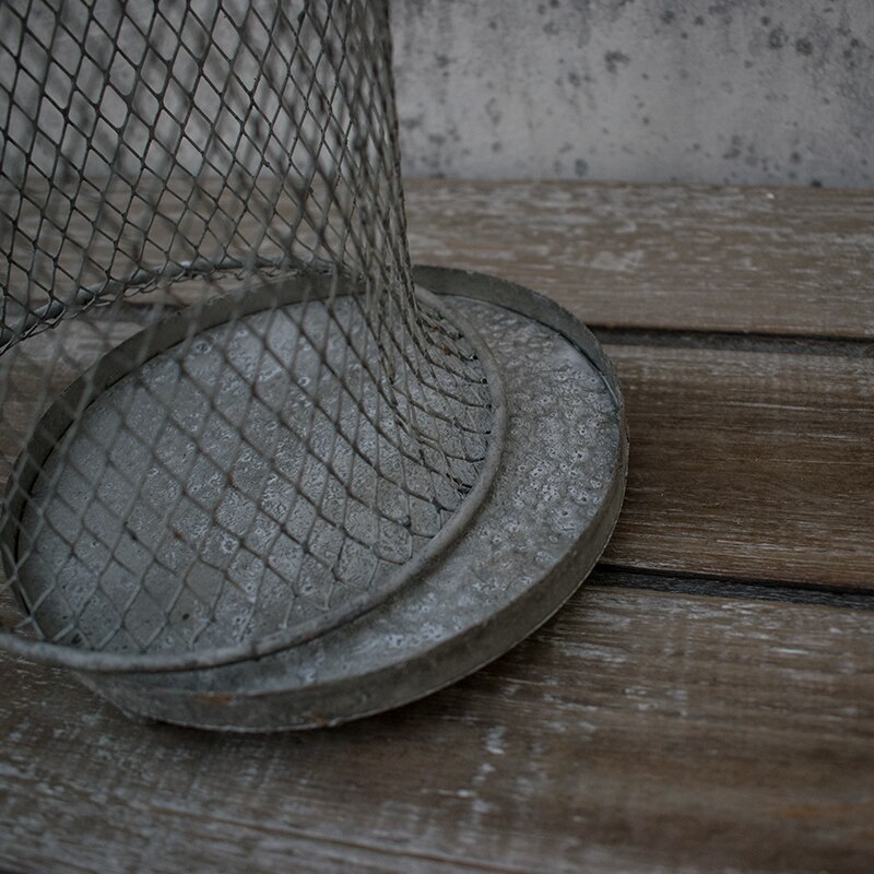 small handcrafted rustic retro decorative bird cage wire mesh